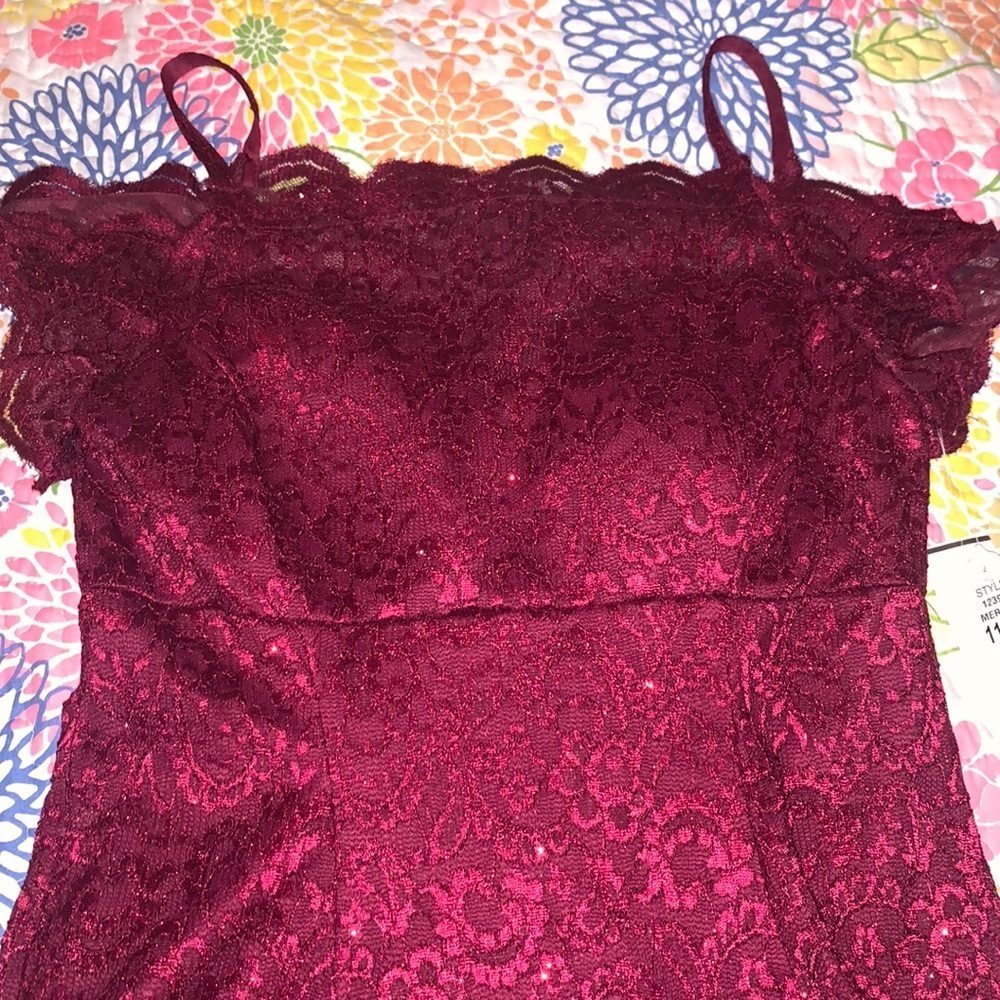 NWT 11/12 MERLOT SPARKLY CAMILLE DRESS